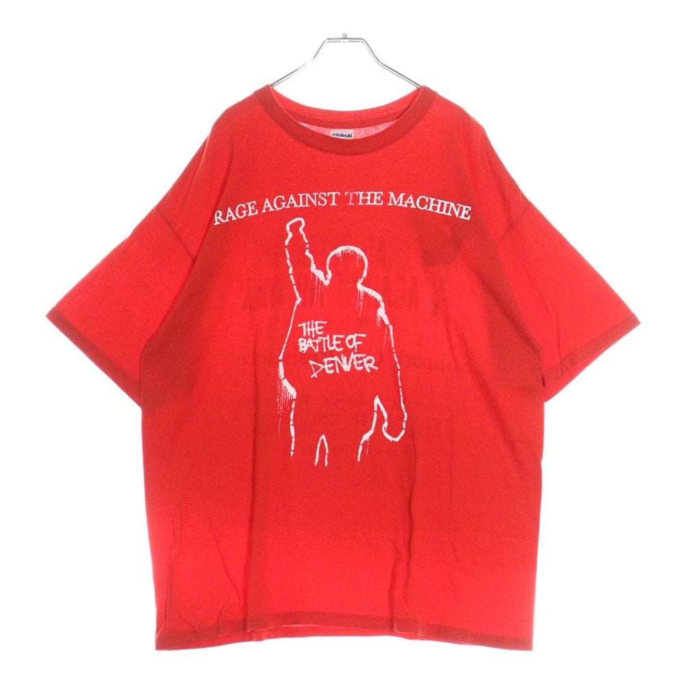 VINTAGE(ヴィンテージ) 00s RAGE AGAINST THE MACHINE Y2K 2008 TOUR レイジアゲインストザマシーン 両面プリント Tシャツ 半袖カットソー レッド