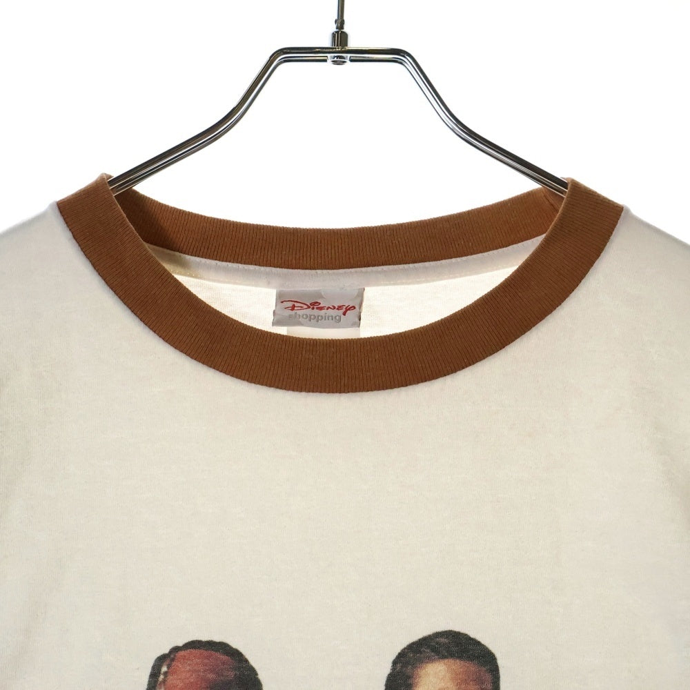 VINTAGE(ヴィンテージ) 00s Pirates of the Caribbean DISNEY MOVIE TEE パイレーツ・オブ・カリビアン リンガー Tシャツ 半袖カットソー ホワイト