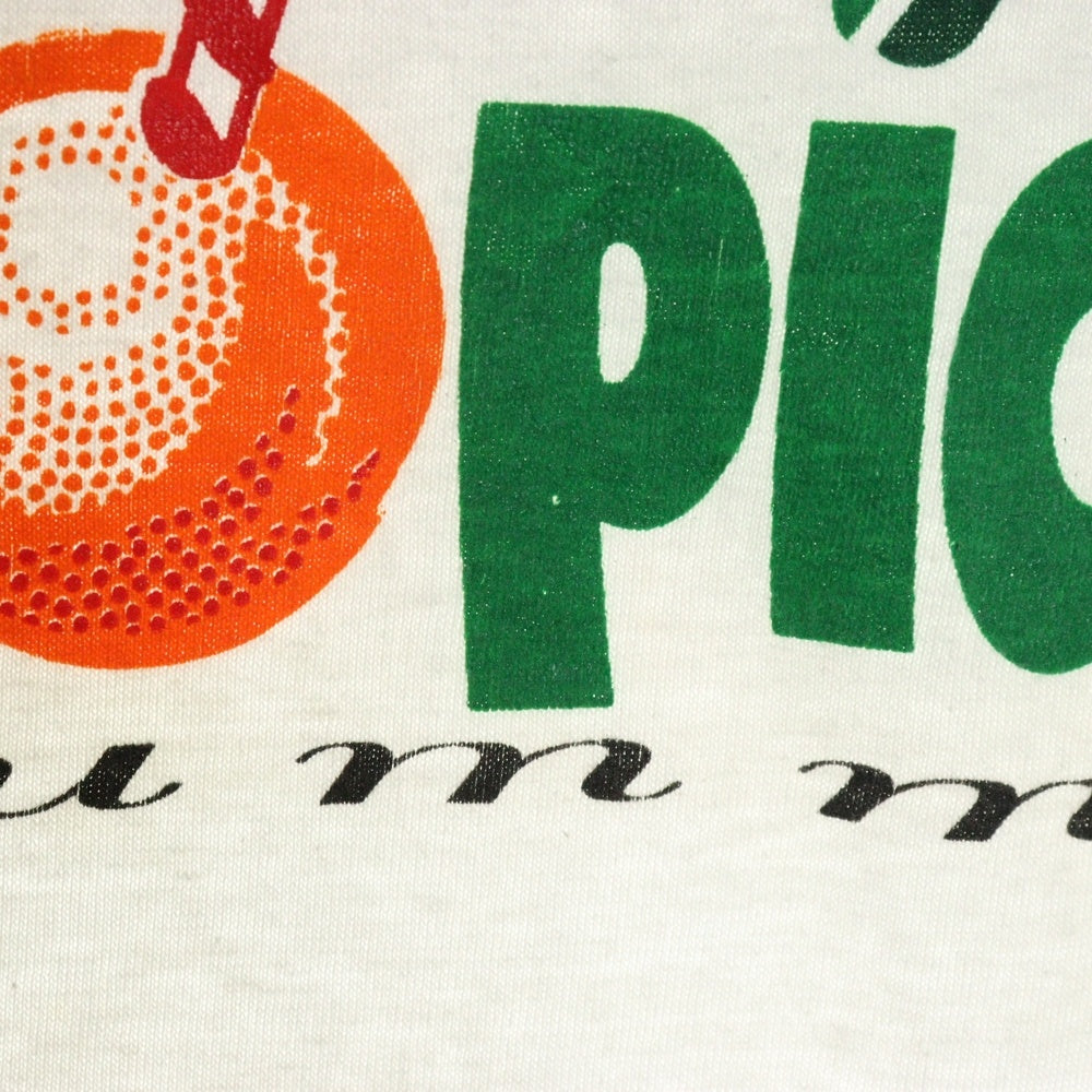 VINTAGE(ヴィンテージ) 90s TROPICANA SUMMER トロピカーナ フロント プリント Tシャツ 半袖カットソー ホワイト