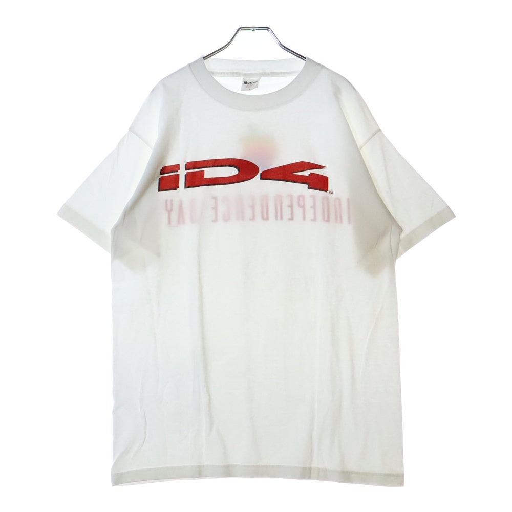 VINTAGE(ヴィンテージ) 90s INDEPENDENCE DAY APPLE PROMO ID4 インディペンデンスデイ アップル プロモ 両面プリント Tシャツ 半袖カットソー ホワイト