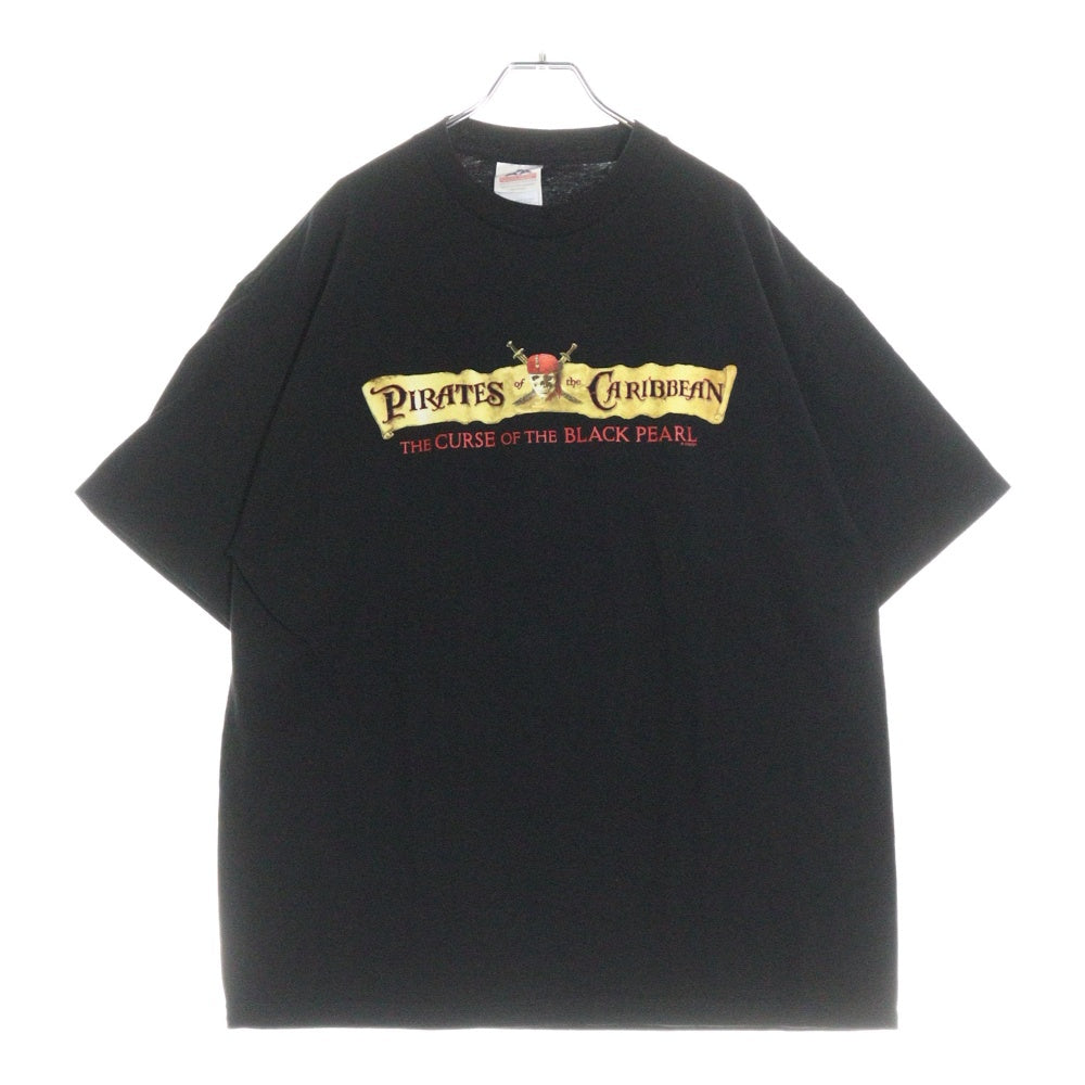 VINTAGE(ヴィンテージ) 00s Pirates of the Caribbean MOVIE TEE パイレーツオブカリビアン 両面プリント Tシャツ 半袖カットソー ブラック