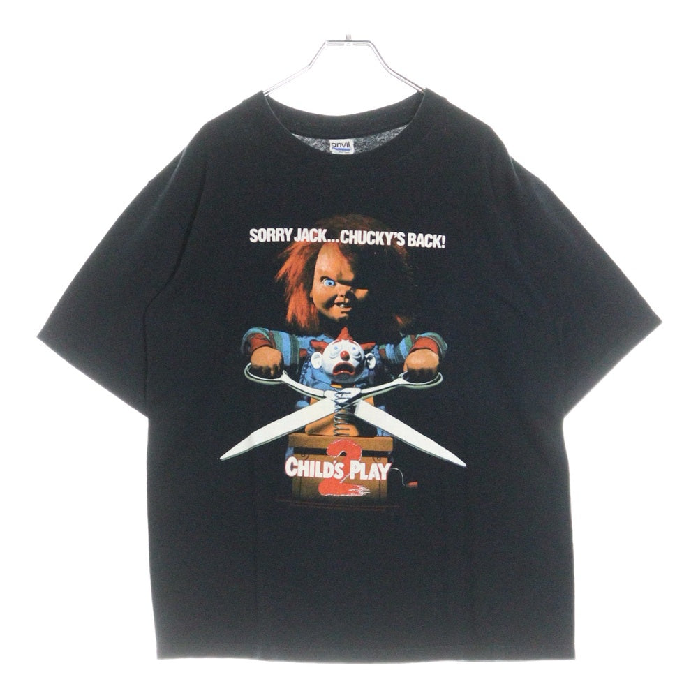 VINTAGE(ヴィンテージ) 00s CHILD'S PLAY 2 MOVIE TEE チャイルド・プレイ2 チャッキー フロントプリント Tシャツ 半袖カットソー ブラック