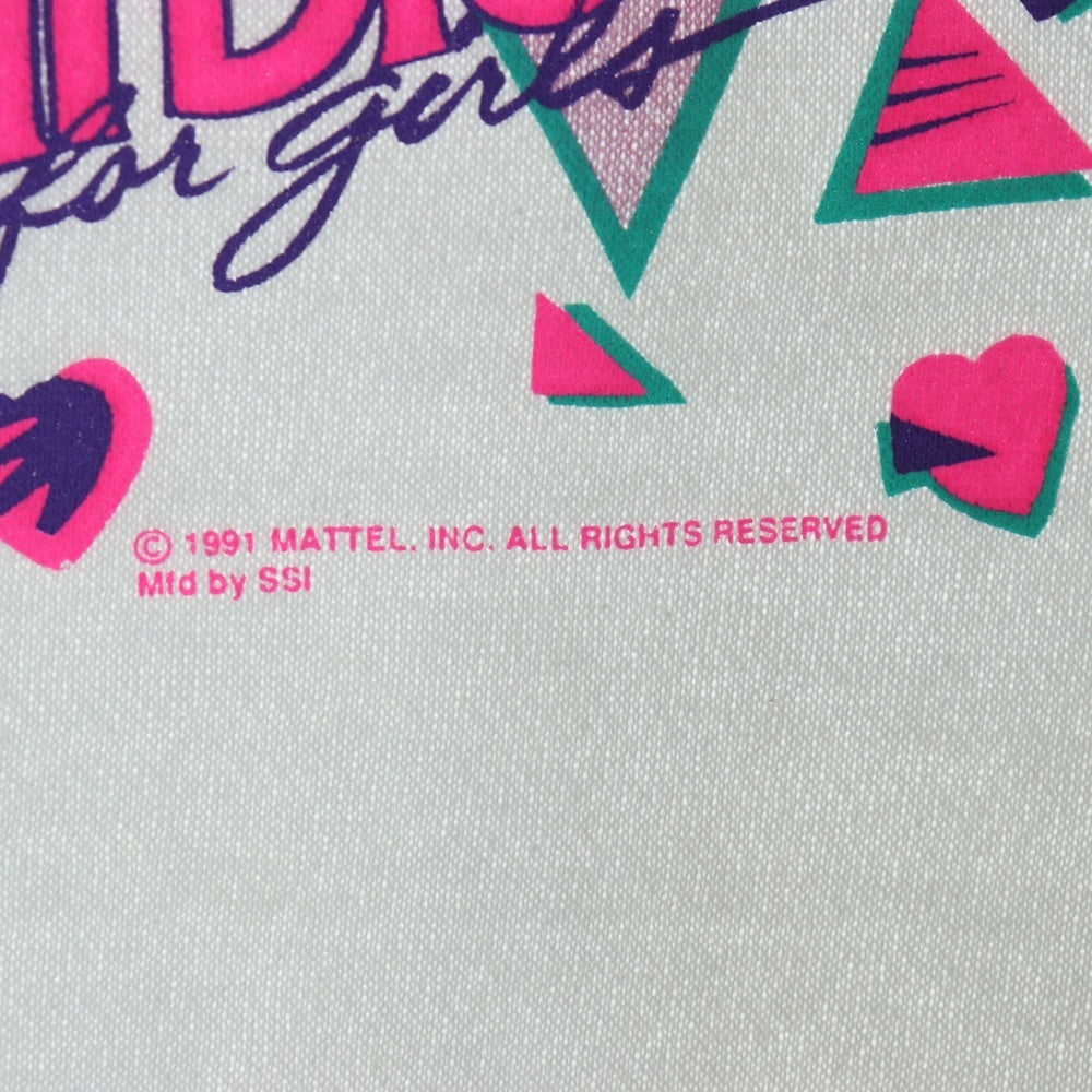 VINTAGE(ヴィンテージ) 90s BARBIE バービー フロントプリント 半袖スウェット ホワイト