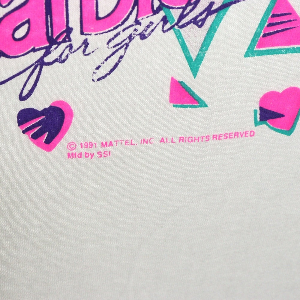 VINTAGE(ヴィンテージ) 90s BARBIE バービー フロントプリント Tシャツ 半袖カットソー ホワイト