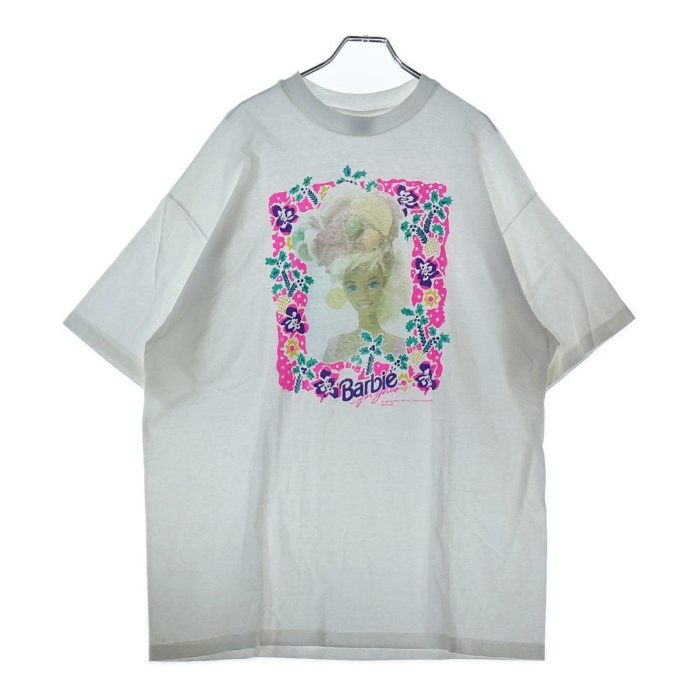 VINTAGE(ヴィンテージ) 90s BARBIE バービー フロントプリント Tシャツ 半袖カットソー ホワイト