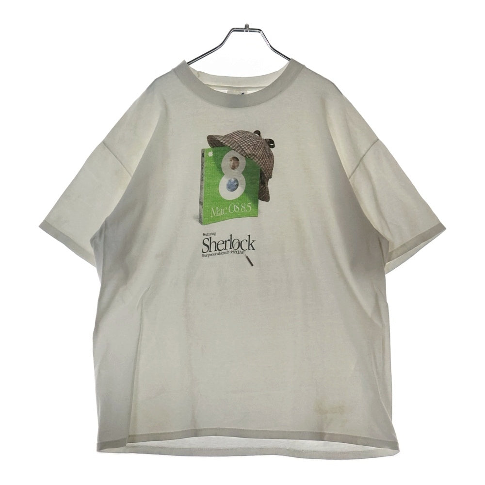 VINTAGE(ヴィンテージ) 90s APPLE MAC OS 8.5 SHERLOCK COMPANY TEE アップル マック 企業 Tシャツ 半袖カットソー ホワイト