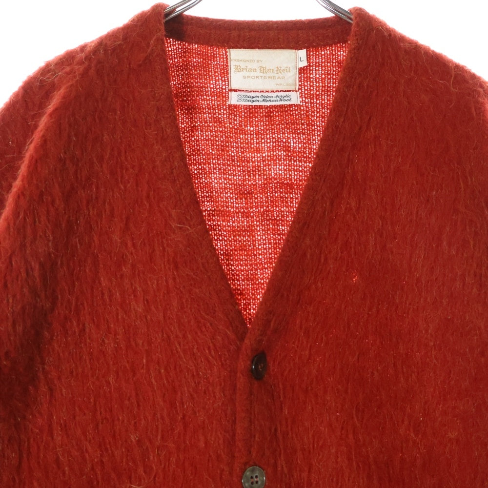 VINTAGE(ヴィンテージ) 60s Brian Mac Neil Sportwear MOHAIR CARDIGAN ブライアンマックネイル モヘアカーディガン オレンジレッド