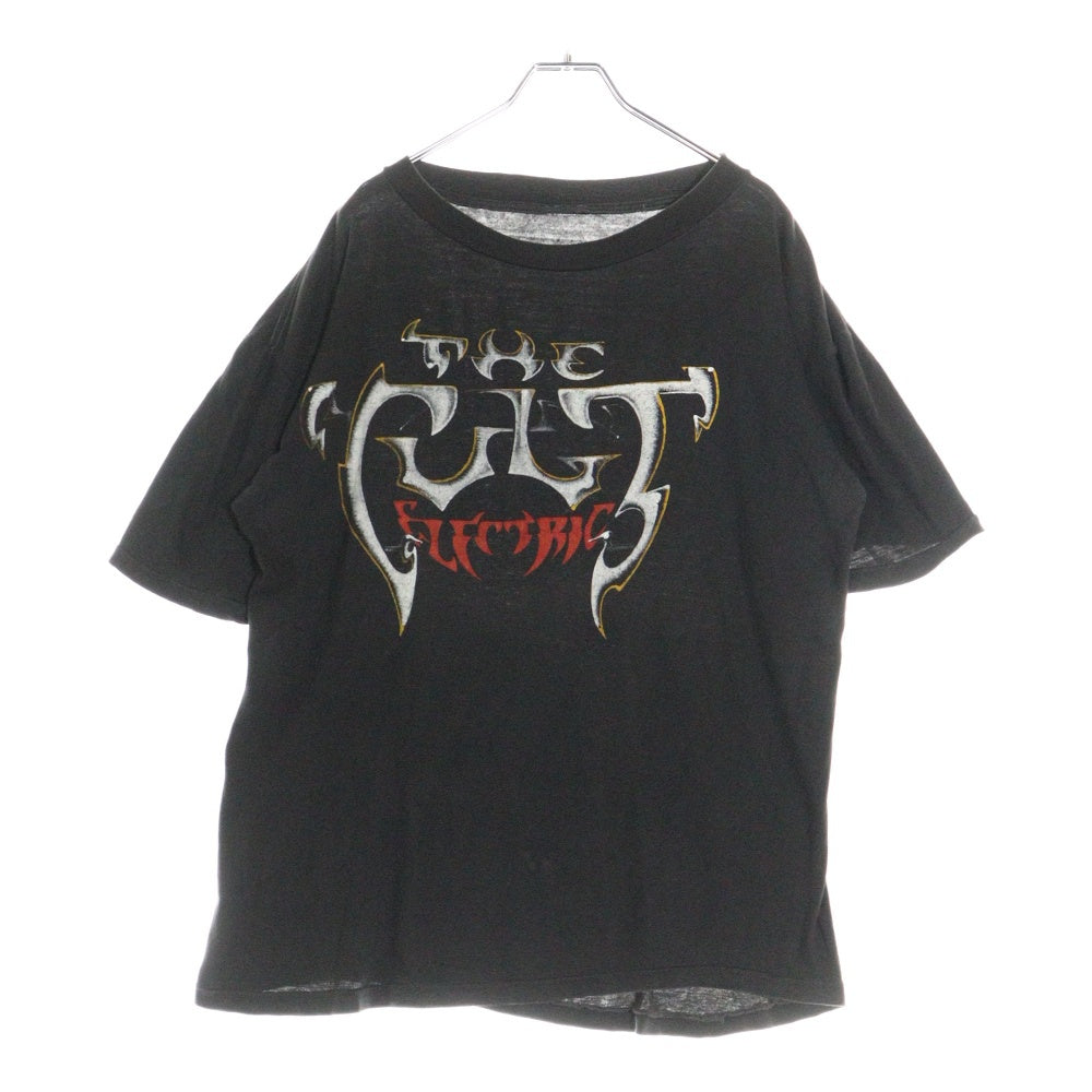 VINTAGE(ヴィンテージ) 80s THE CULT Electric World Tour 1987 カルト 両面プリント 半袖Tシャツ カットソー ブラック