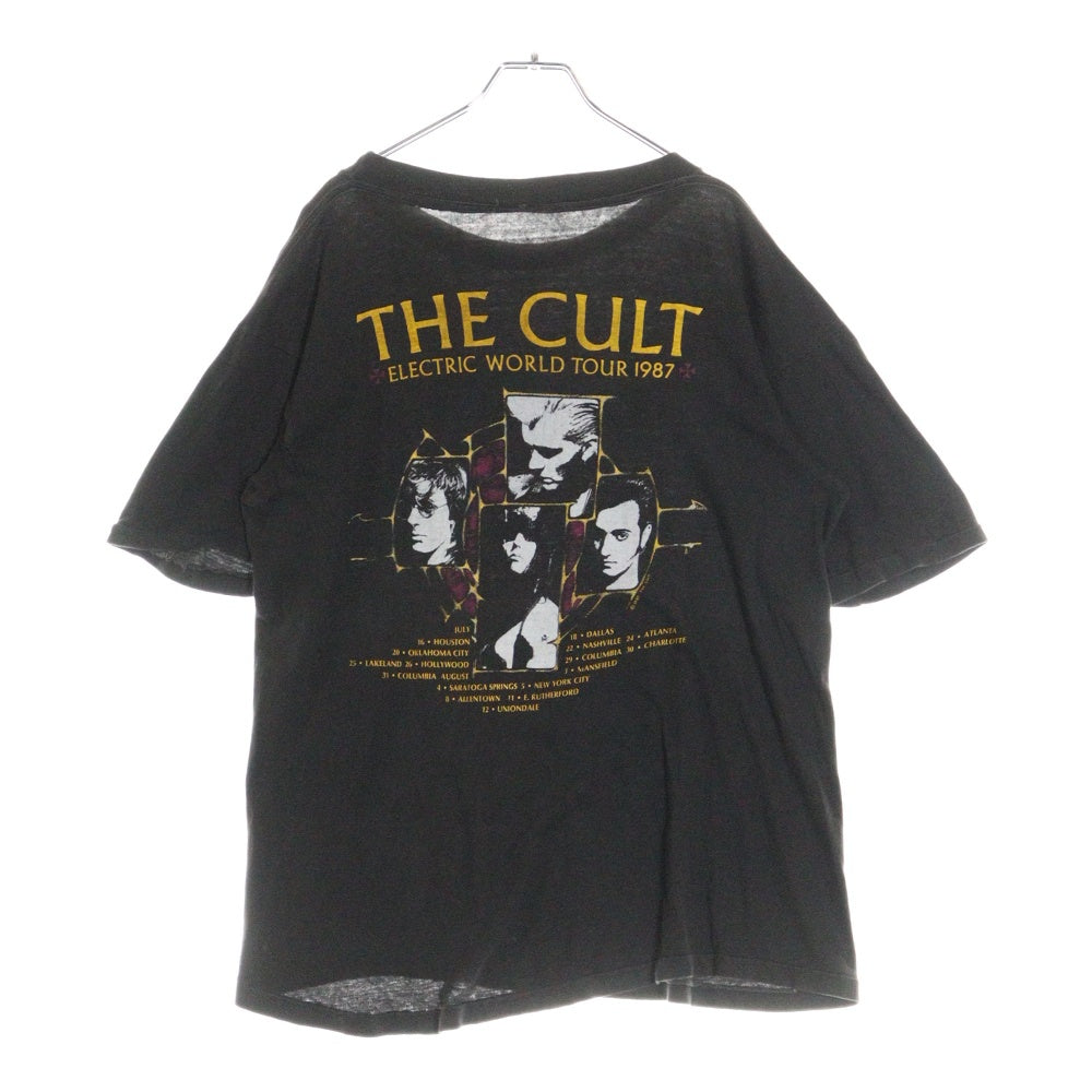 VINTAGE(ヴィンテージ) 80s THE CULT Electric World Tour 1987 カルト 両面プリント 半袖Tシャツ カットソー ブラック