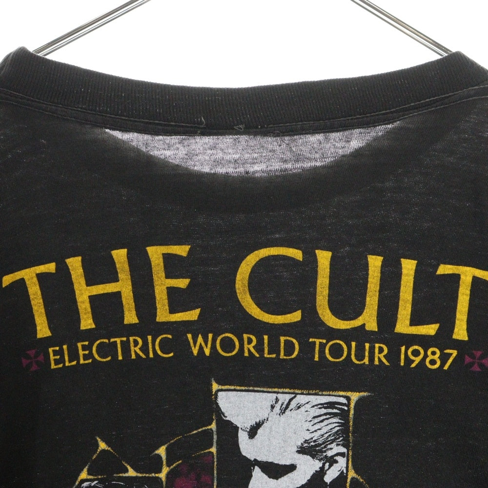 VINTAGE(ヴィンテージ) 80s THE CULT Electric World Tour 1987 カルト 両面プリント 半袖Tシャツ カットソー ブラック