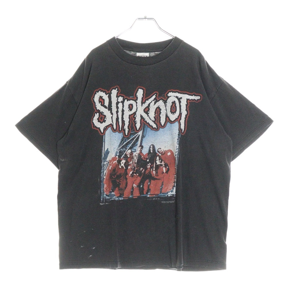 VINTAGE(ヴィンテージ) SLIPKNOT 2000 1st Album 両面プリント 半袖Tシャツ カットソー スリップノット ブラック