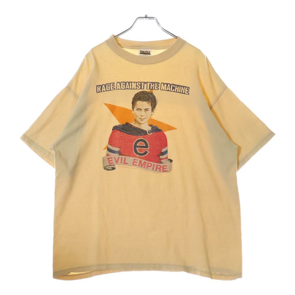 VINTAGE(ヴィンテージ) RAGE AGAINST THE MACHINE EVIL EMPIRE 両面プリント 半袖Tシャツ カットソー ベージュ