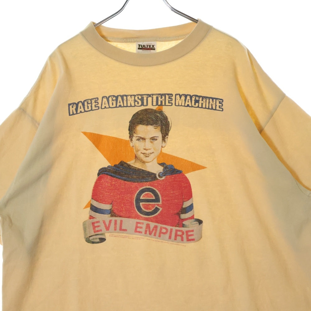 VINTAGE(ヴィンテージ) RAGE AGAINST THE MACHINE EVIL EMPIRE 両面プリント 半袖Tシャツ カットソー ベージュ