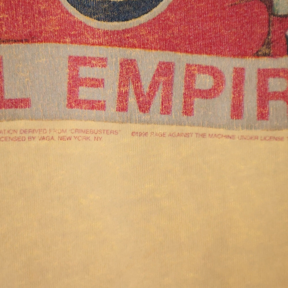 VINTAGE(ヴィンテージ) RAGE AGAINST THE MACHINE EVIL EMPIRE 両面プリント 半袖Tシャツ カットソー ベージュ