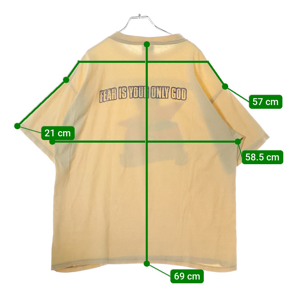 VINTAGE(ヴィンテージ) RAGE AGAINST THE MACHINE EVIL EMPIRE 両面プリント 半袖Tシャツ カットソー ベージュ