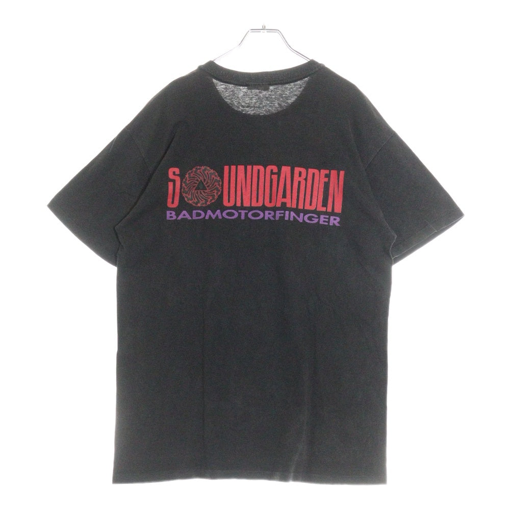 VINTAGE(ヴィンテージ) SOUNDGARDEN BADMOTORFINGER 1991 サウンドガーデン バッドモーターフィンガー Tシャツ 半袖カットソー ブラック