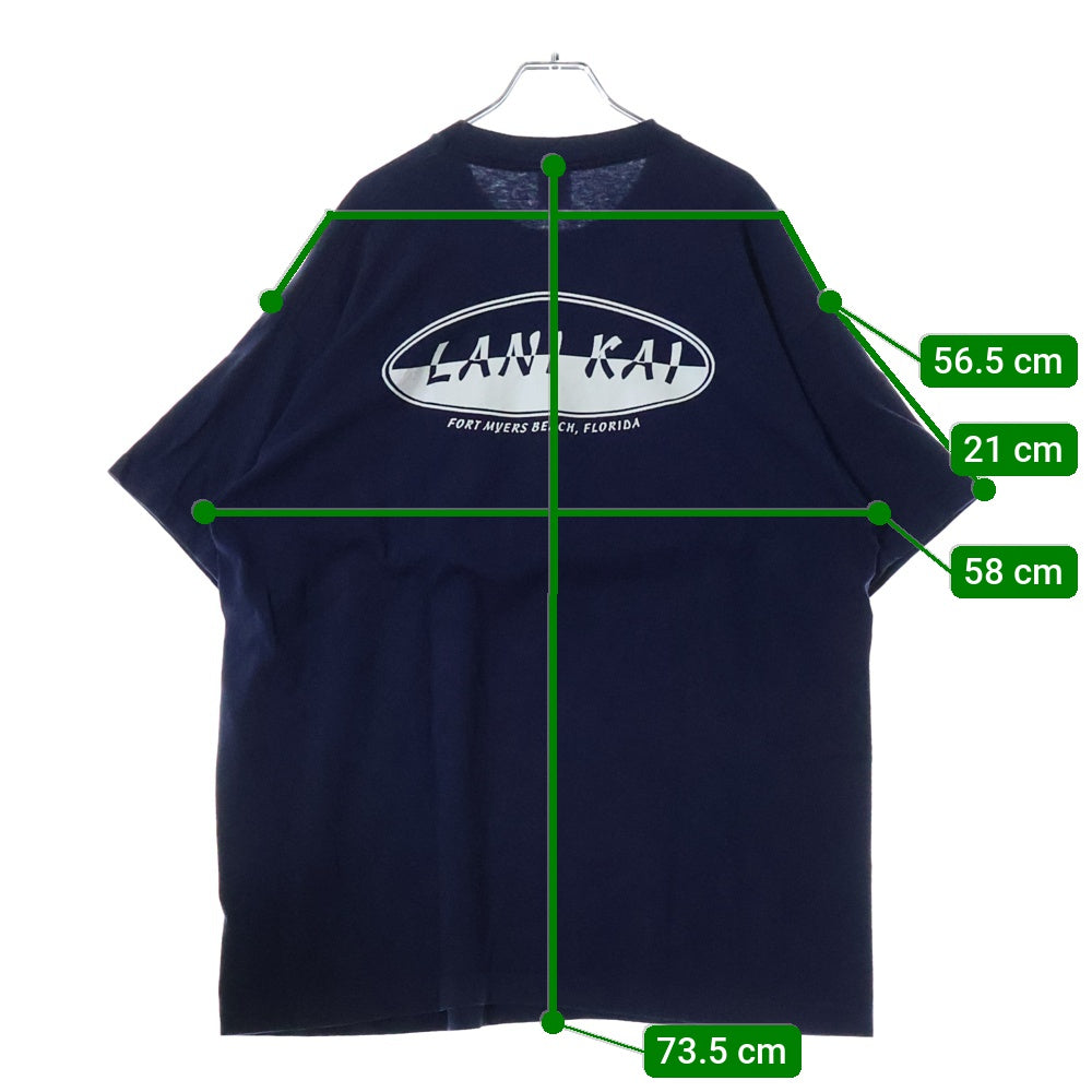 VINTAGE(ヴィンテージ) 90s LANI KAI FORT MYERS BESCH FLORIDA 両面プリント Tシャツ 半袖カットソー ネイビー