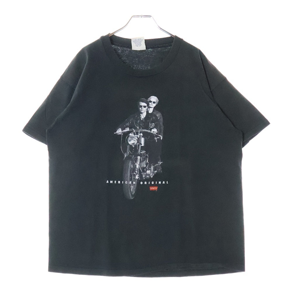 VINTAGE(ヴィンテージ) 90s Levi's AMERICAN ORIGINAL リーバイス フロントプリント Tシャツ 半袖カットソー ブラック