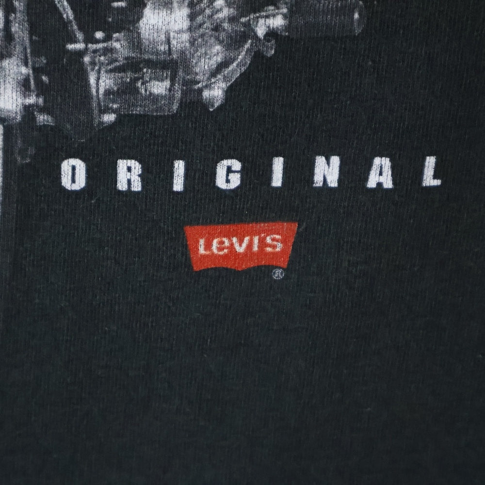 VINTAGE(ヴィンテージ) 90s Levi's AMERICAN ORIGINAL リーバイス フロントプリント Tシャツ 半袖カットソー ブラック
