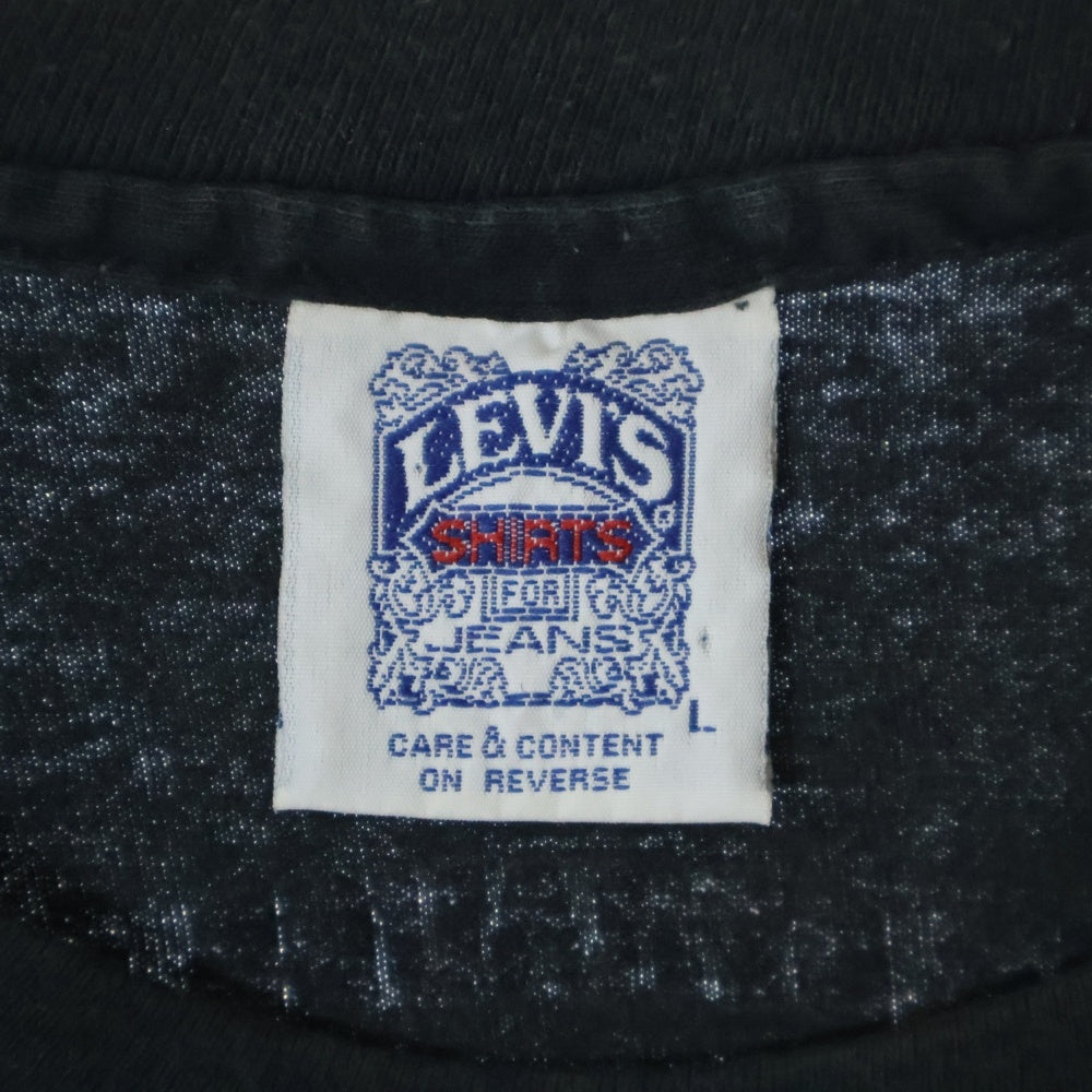 VINTAGE(ヴィンテージ) 90s Levi's AMERICAN ORIGINAL リーバイス フロントプリント Tシャツ 半袖カットソー ブラック