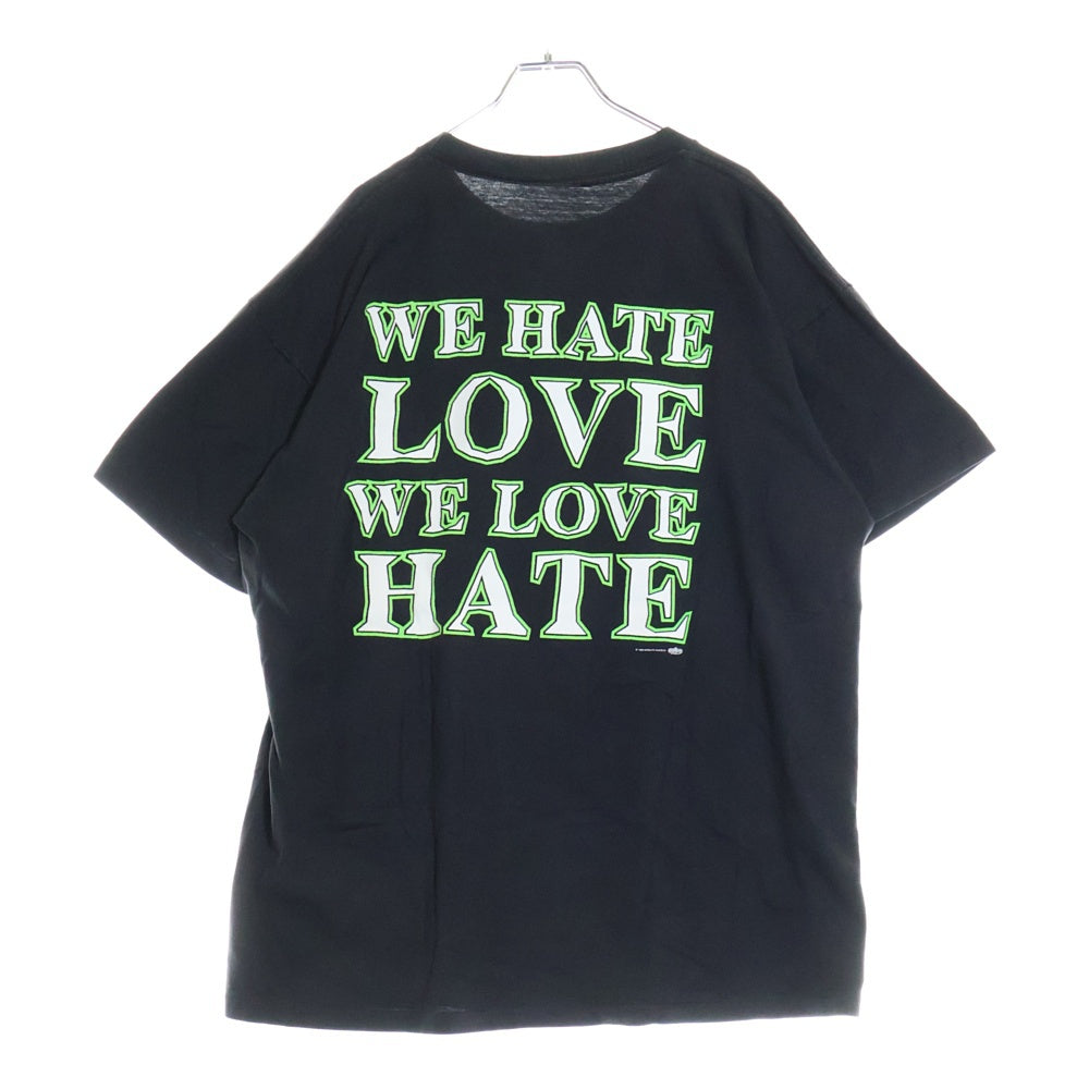 VINTAGE(ヴィンテージ) 90s MARILYN MANSON WE HATE LOVE WE LOVE HATE HAND SIGN マリリンマンソン ハンドサイン Tシャツ 半袖カットソー ブラック