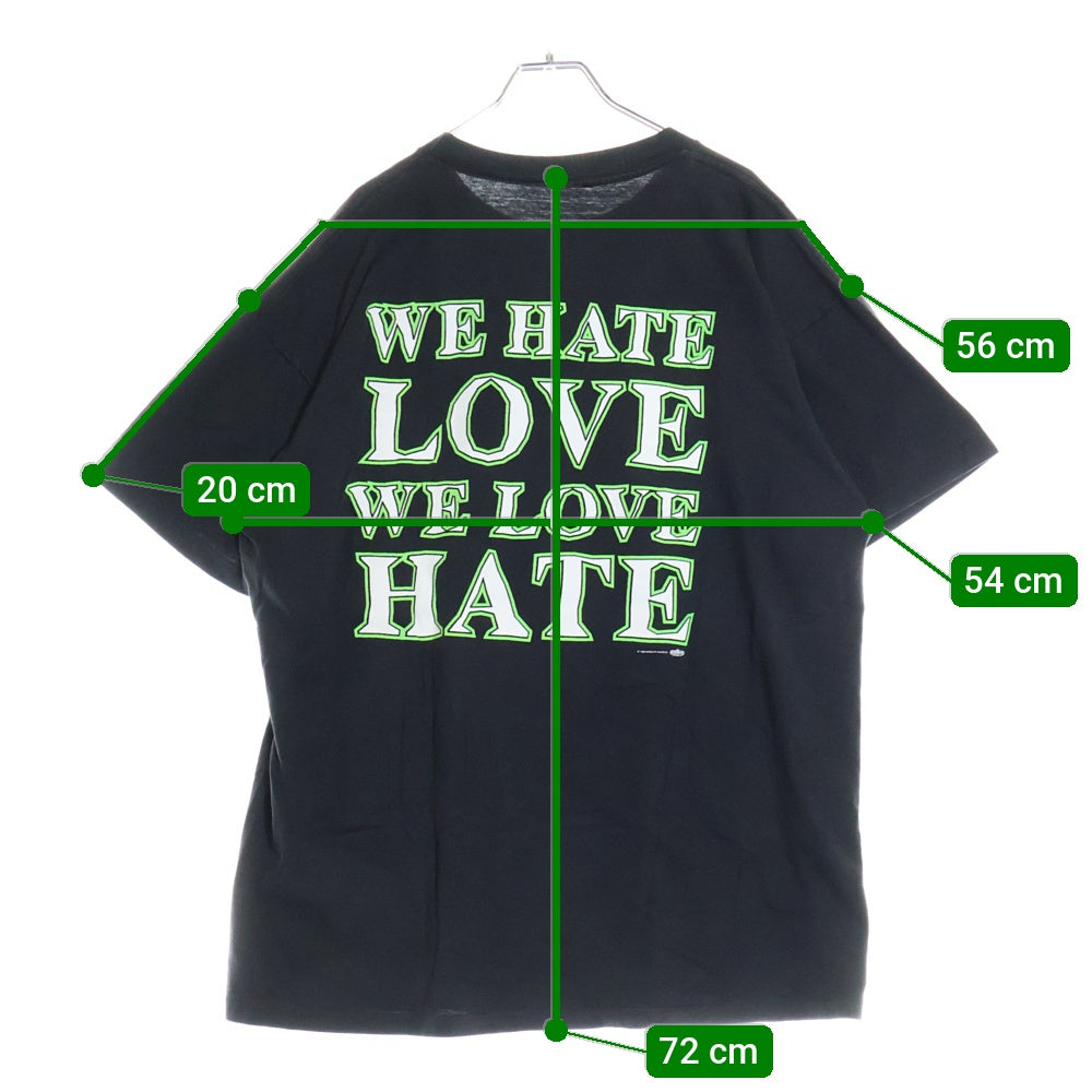VINTAGE(ヴィンテージ) 90s MARILYN MANSON WE HATE LOVE WE LOVE HATE HAND SIGN マリリンマンソン ハンドサイン Tシャツ 半袖カットソー ブラック