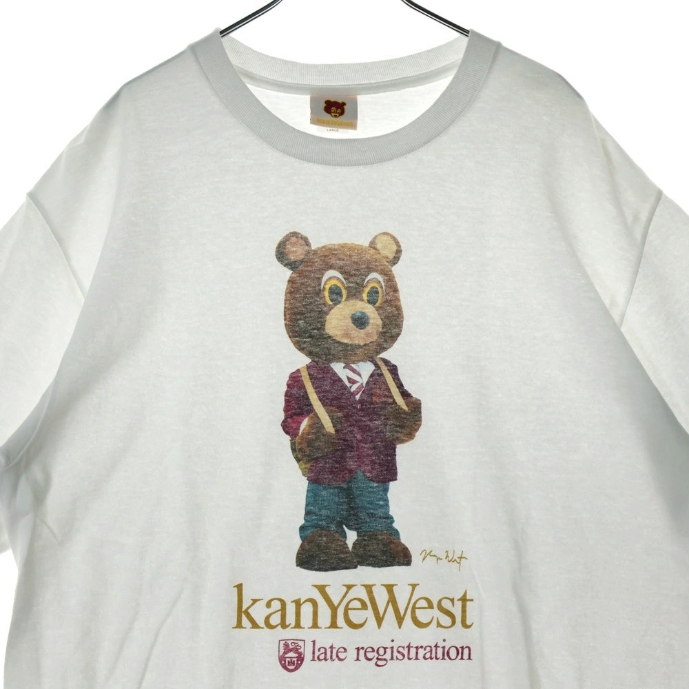 VINTAGE(ヴィンテージ) 00s Kanye West Late Registration Kanye Bear カニエ ウェスト ベアー Tシャツ 半袖カットソー ホワイト