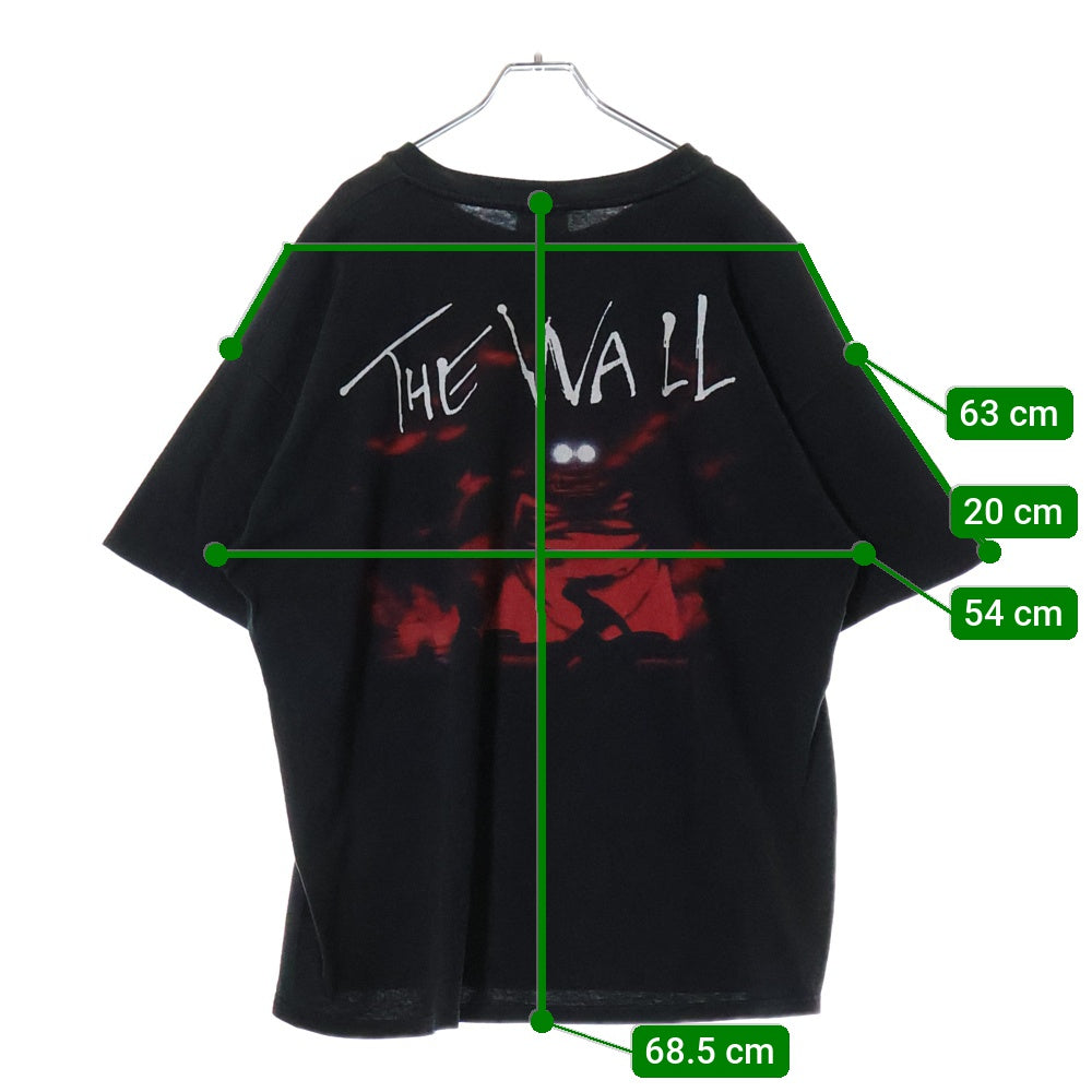 VINTAGE(ヴィンテージ) 90s PINK FLOYD THE WALL ピンクフロイド ザウォール 両面プリント Tシャツ 半袖カットソー ブラック