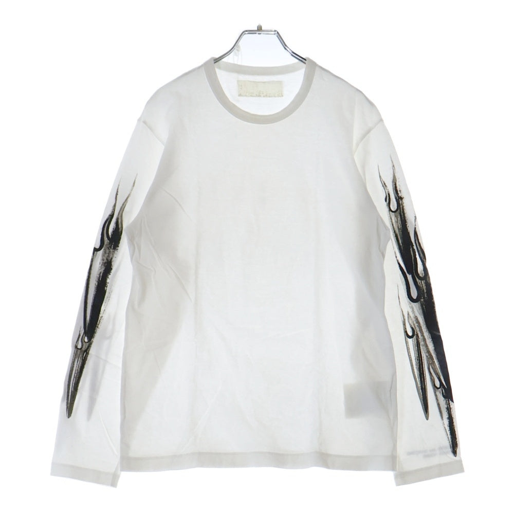 COMME des GARCONS HOMME(コムデギャルソンオム) FLAME L/S AD2001 袖フレイム 長袖カットソー IC-T003 ホワイト