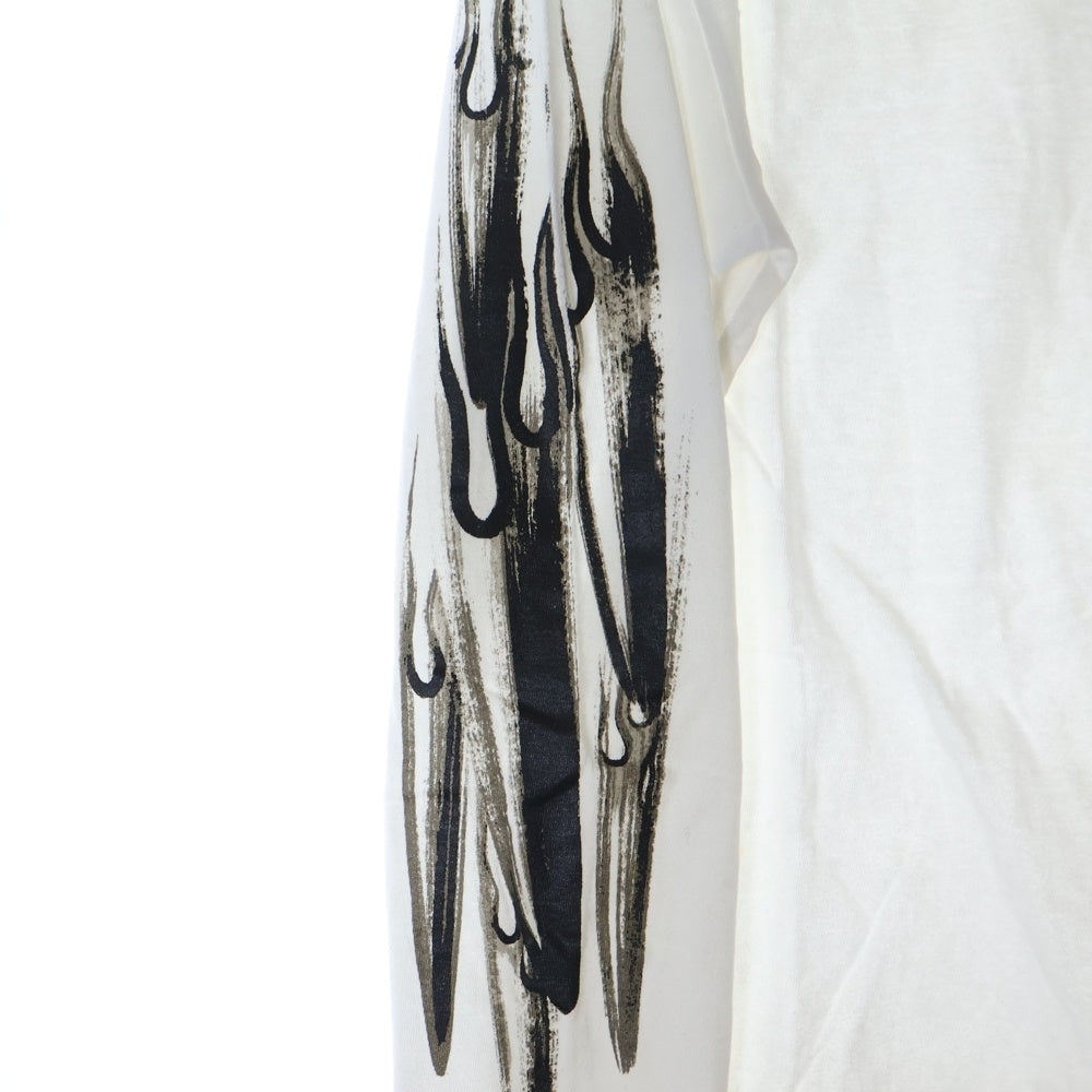 COMME des GARCONS HOMME(コムデギャルソンオム) FLAME L/S AD2001 袖フレイム 長袖カットソー IC-T003 ホワイト