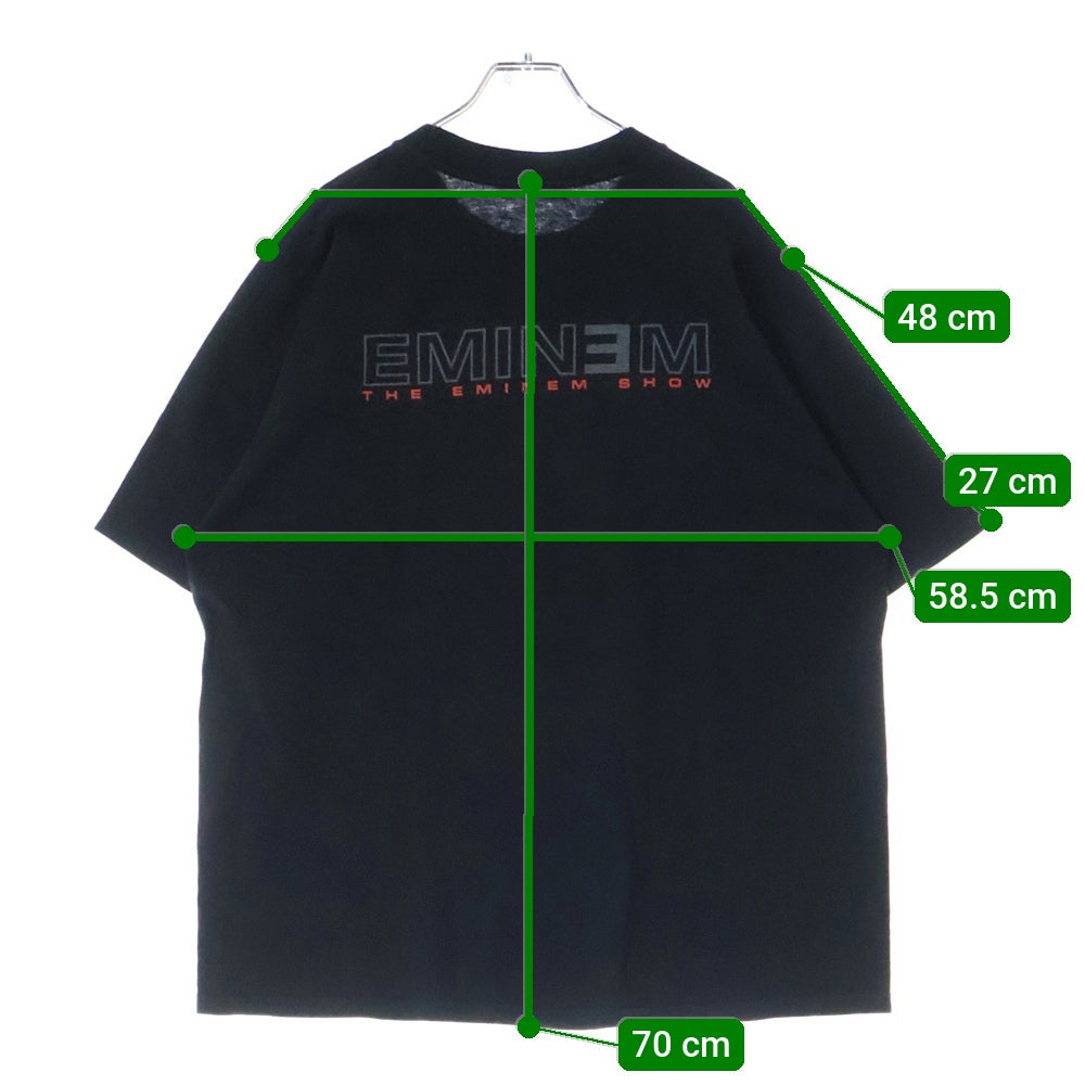 VINTAGE(ヴィンテージ) 00s THE EMINEM SHOW 2003 TEE エミネム 両面プリント半袖Tシャツ カットソー ブラック