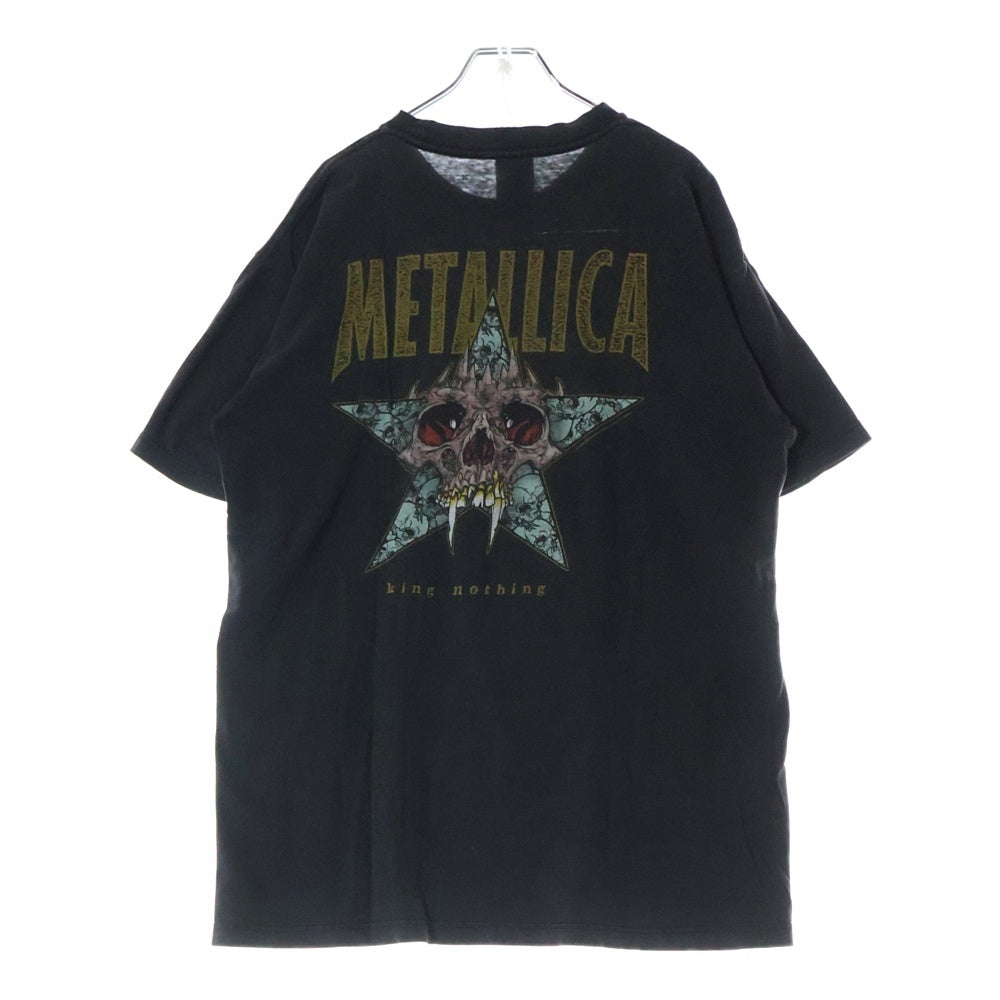 VINTAGE(ヴィンテージ) 90s METALLICA PUSHEAD KING NOTHING GIANT 両面プリント 半袖Tシャツ カットソー ブラック