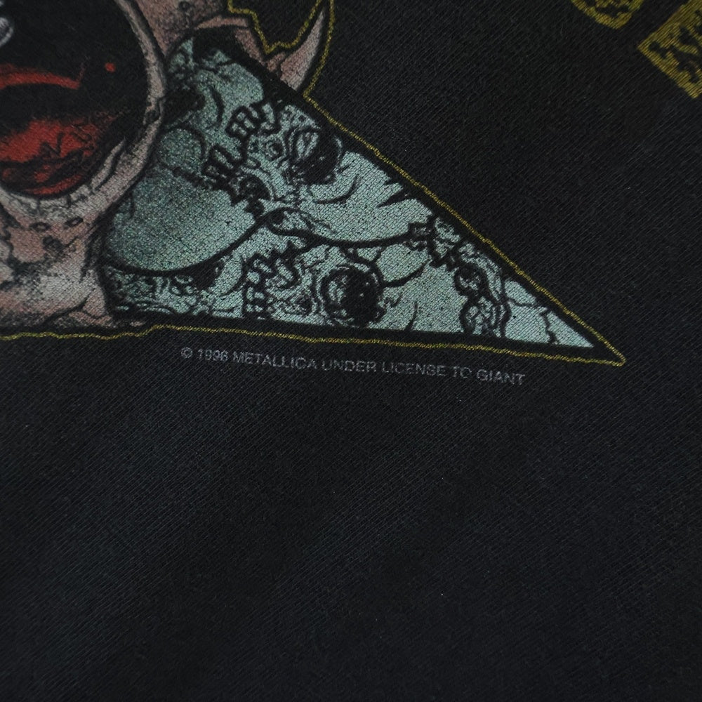 VINTAGE(ヴィンテージ) 90s METALLICA PUSHEAD KING NOTHING GIANT 両面プリント 半袖Tシャツ カットソー ブラック