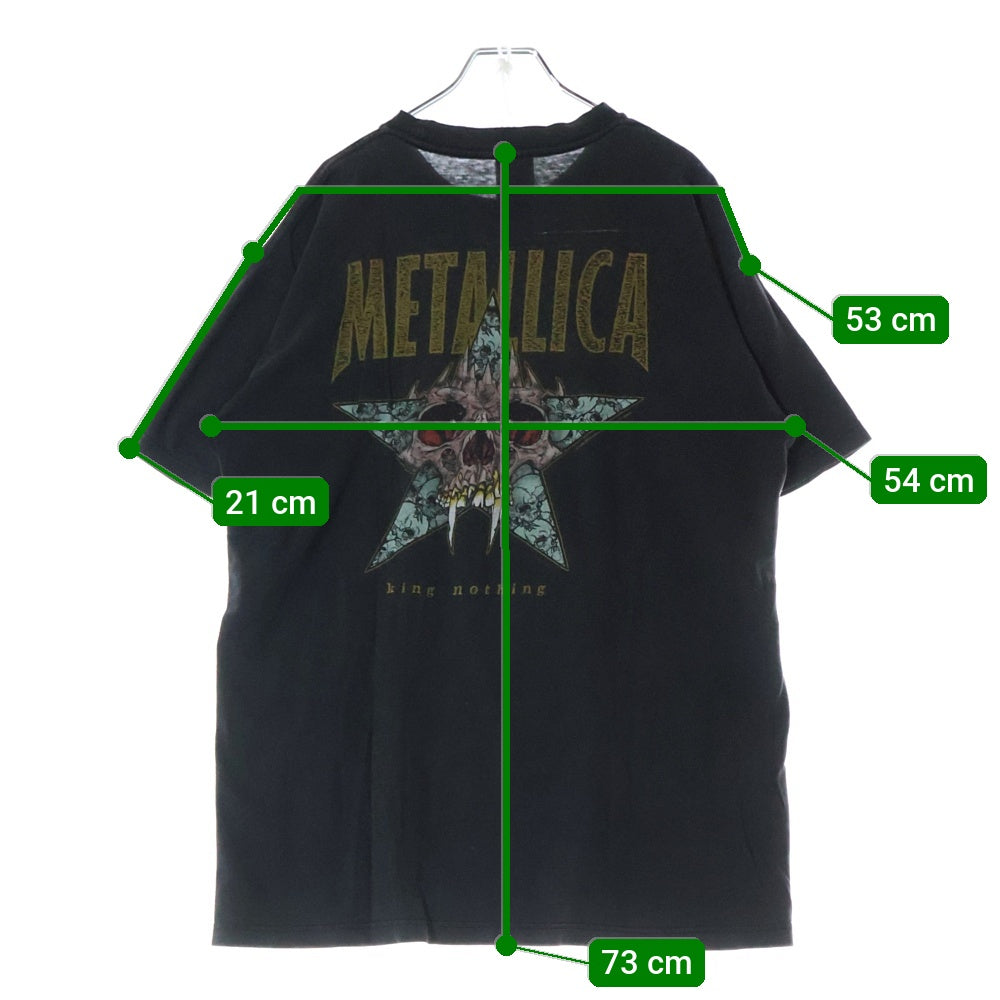 VINTAGE(ヴィンテージ) 90s METALLICA PUSHEAD KING NOTHING GIANT 両面プリント 半袖Tシャツ カットソー ブラック