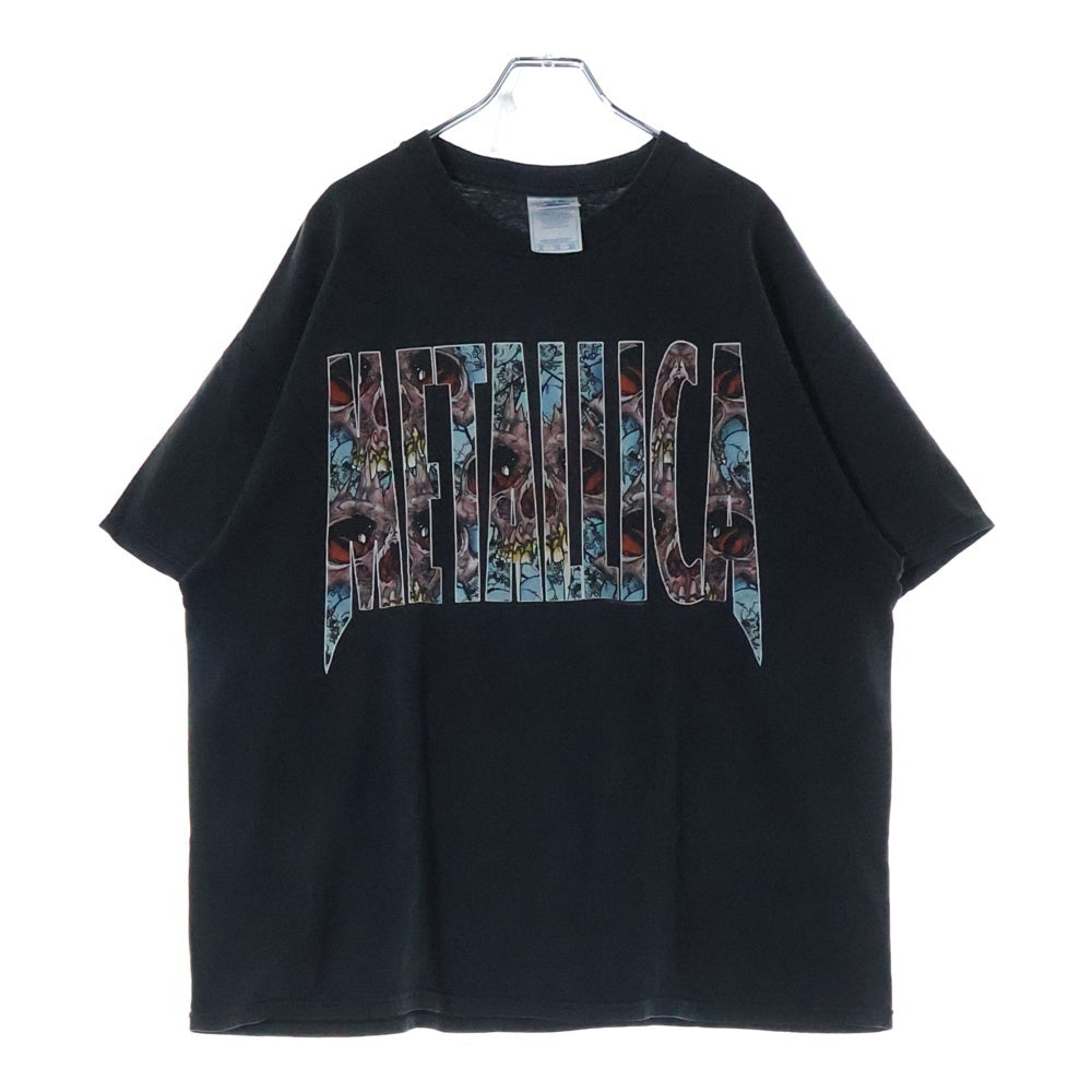 VINTAGE(ヴィンテージ) 00s METALLICA 2002 PUSHEAD SKULL TEE メタリカ パスヘッド フロントプリント半袖Tシャツ カットソー ブラック