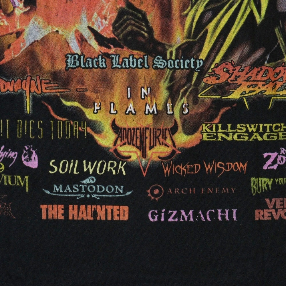 VINTAGE(ヴィンテージ) 00s OZZFEST OZZY OSBOURNE TEE 2005 オズフェスト オジーオズボーン両面プリントノースリーブTシャツ カットオフ カットソー ブラック