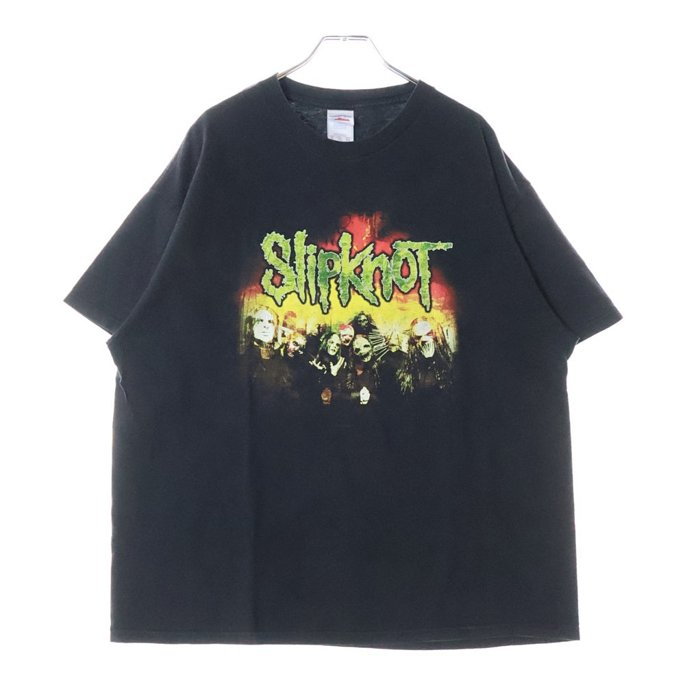 VINTAGE(ヴィンテージ) 00s SLIPKNOT 2004 TENNESSEE RIVER スリップノット フロントプリント 半袖Tシャツ カットソー ブラック