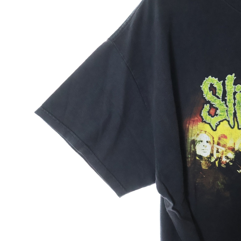 VINTAGE(ヴィンテージ) 00s SLIPKNOT 2004 TENNESSEE RIVER スリップノット フロントプリント 半袖Tシャツ カットソー ブラック