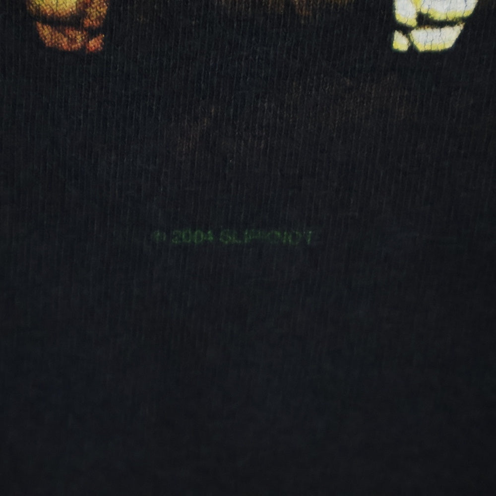 VINTAGE(ヴィンテージ) 00s SLIPKNOT 2004 TENNESSEE RIVER スリップノット フロントプリント 半袖Tシャツ カットソー ブラック