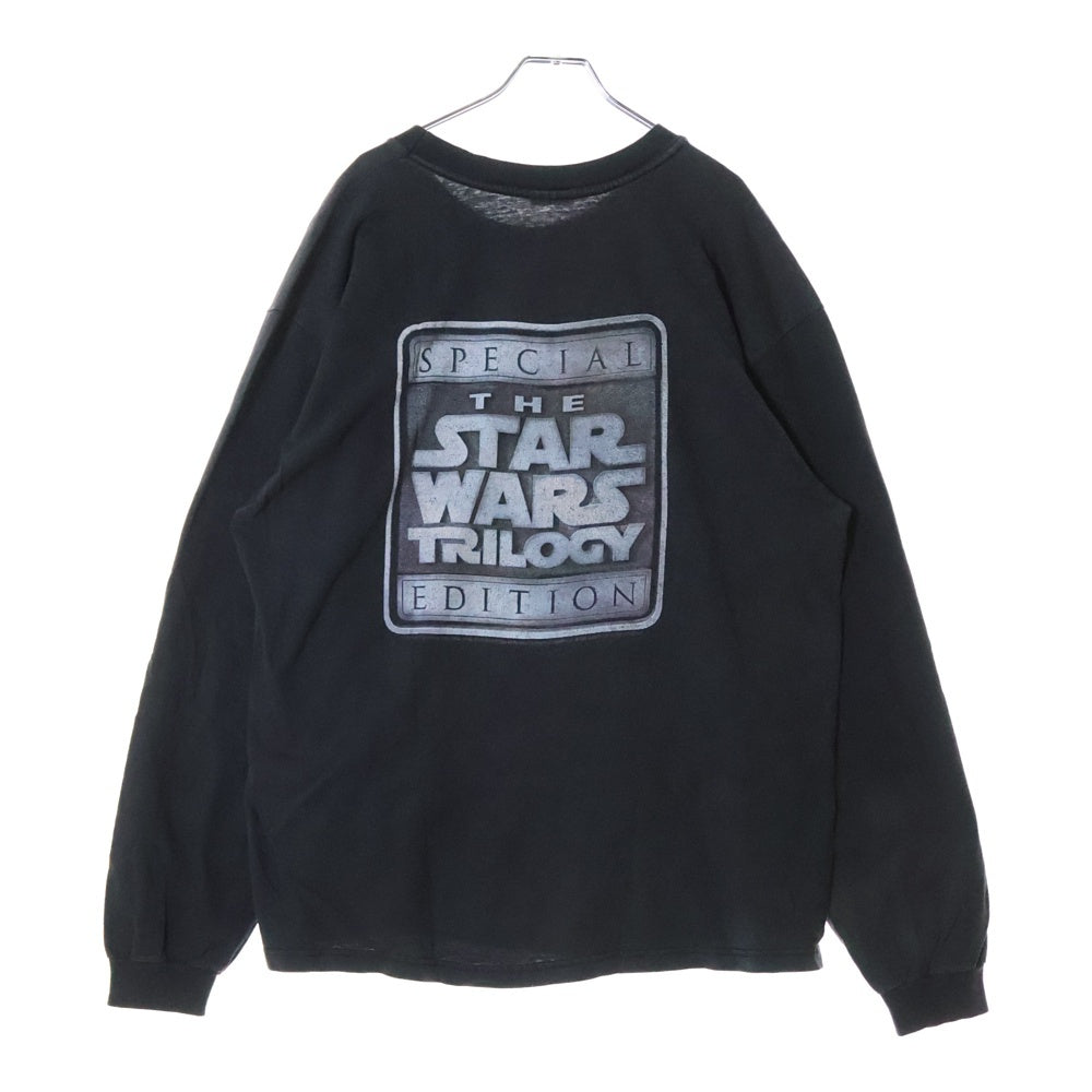 VINTAGE(ヴィンテージ) 90s PEPSI THE STAR WARS TRILOGY EDITION L/S 1996 ペプシ スターウォーズ 両面プリント 長袖Tシャツ カットソー ブラック