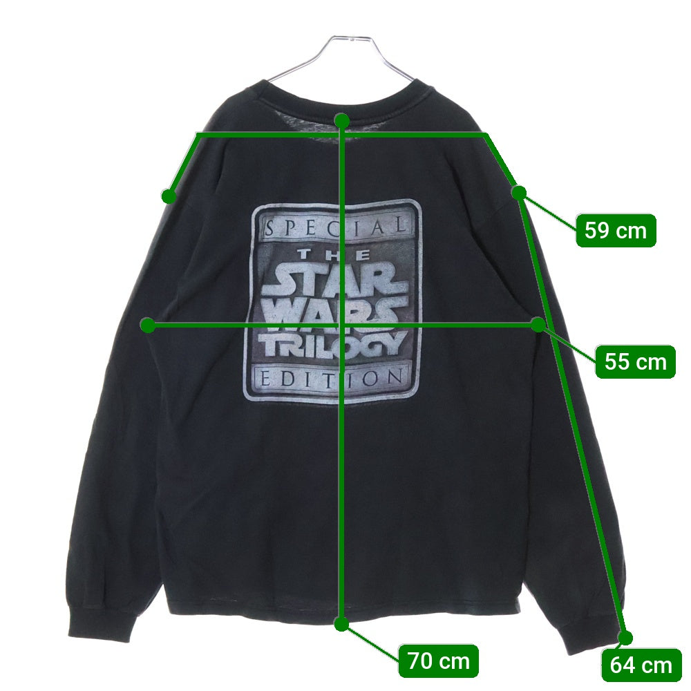 VINTAGE(ヴィンテージ) 90s PEPSI THE STAR WARS TRILOGY EDITION L/S 1996 ペプシ スターウォーズ 両面プリント 長袖Tシャツ カットソー ブラック
