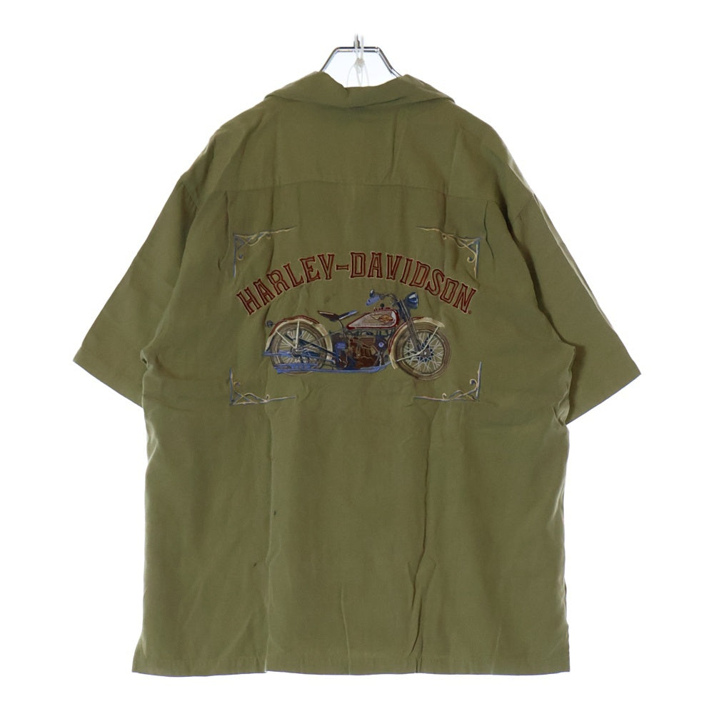 VINTAGE(ヴィンテージ) 90-00s TOMMY BAHAMA HARLEY-DAVIDSON SILK S/S トミーバハマ ハーレーダビッドソン 刺繍 シルク 半袖シャツ