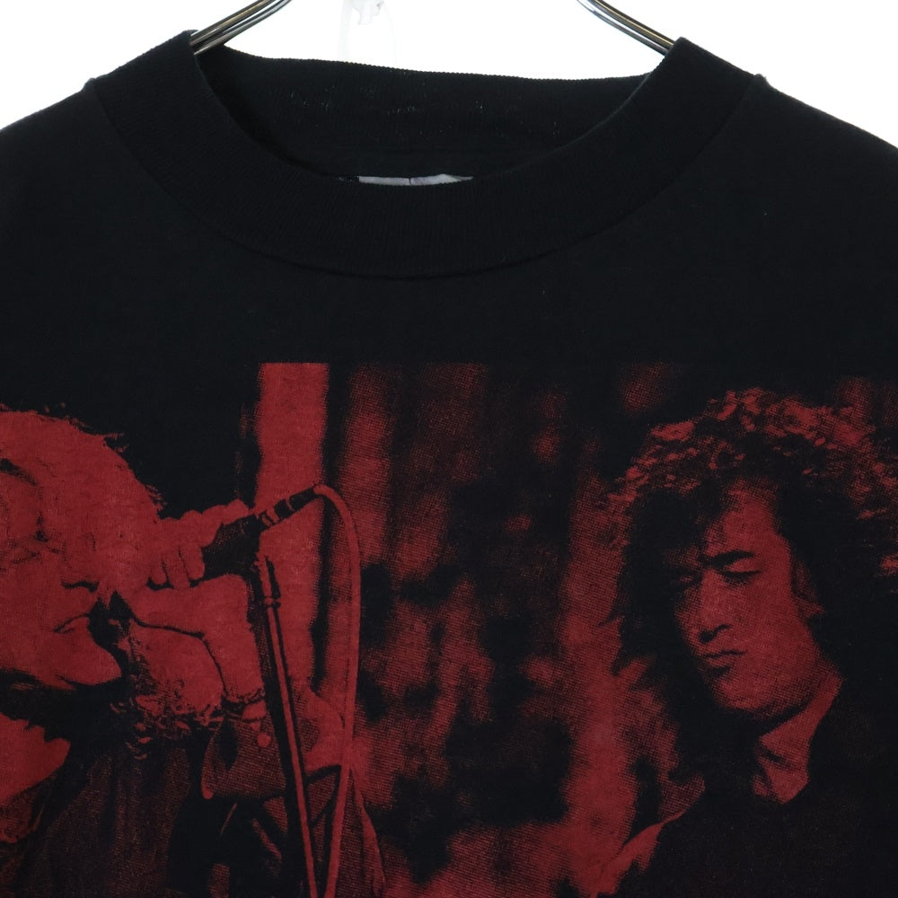 VINTAGE(ヴィンテージ) 90s JIMMY PAGE ROBERT PLANT NO QUARTER 1995 ジミーペイジ ロバートプラント ノークォーター 両面プリント 半袖Tシャツ カットソー ブラック