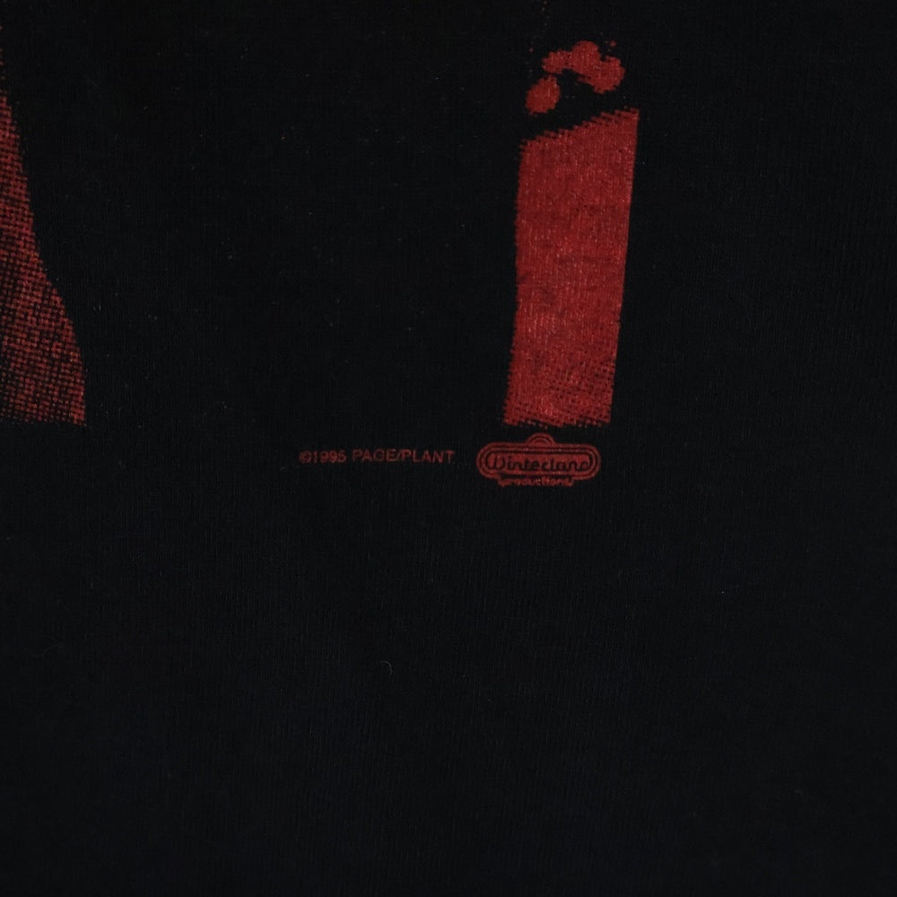 VINTAGE(ヴィンテージ) 90s JIMMY PAGE ROBERT PLANT NO QUARTER 1995 ジミーペイジ ロバートプラント ノークォーター 両面プリント 半袖Tシャツ カットソー ブラック