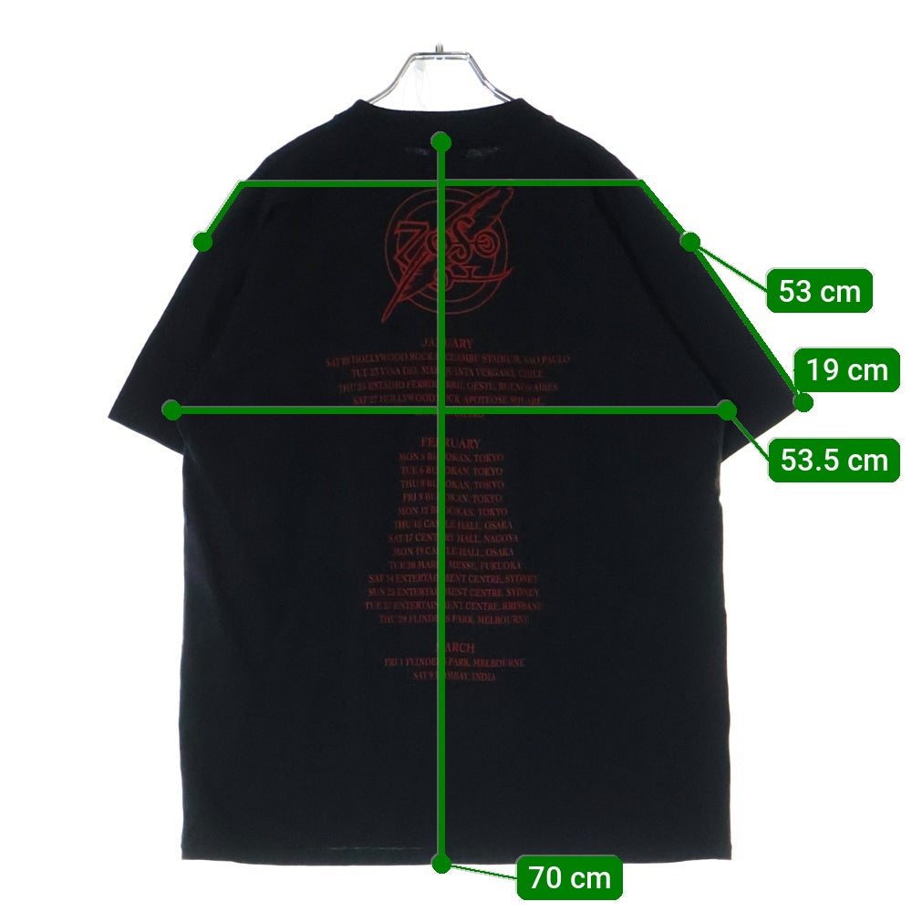VINTAGE(ヴィンテージ) 90s JIMMY PAGE ROBERT PLANT NO QUARTER 1995 ジミーペイジ ロバートプラント ノークォーター 両面プリント 半袖Tシャツ カットソー ブラック