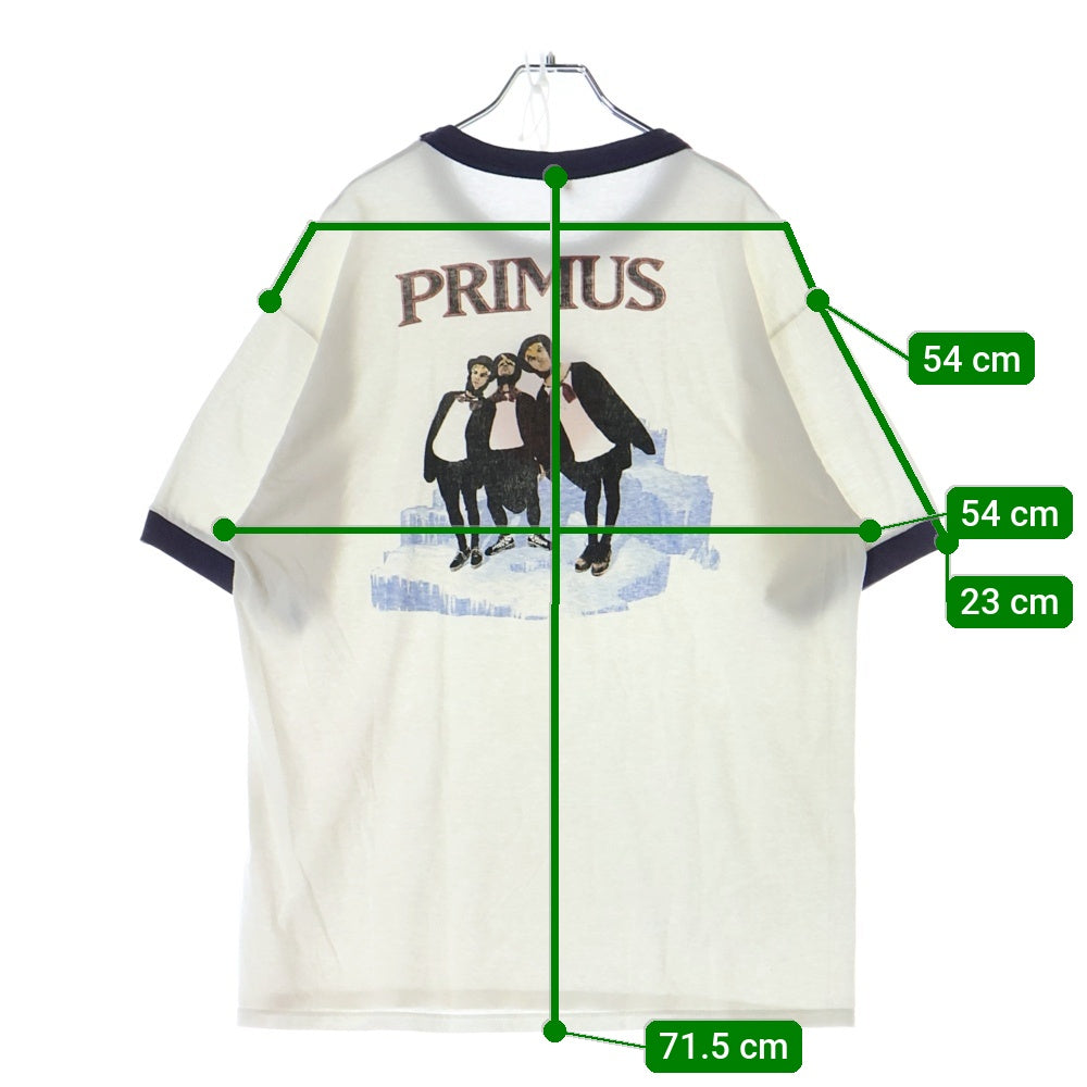 VINTAGE(ヴィンテージ) 90s PRIMUS プライマス リンガーT 両面プリント 半袖Tシャツ カットソー ホワイト