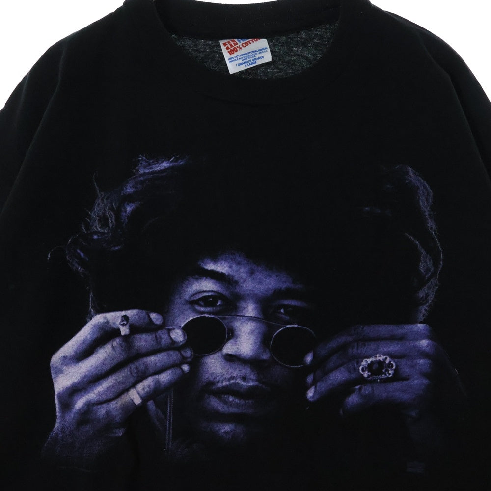 VINTAGE(ヴィンテージ) 90s JIMI HENDRIX ジ ミヘンドリクス 両面プリント 半袖Tシャツ カットソー ブラック