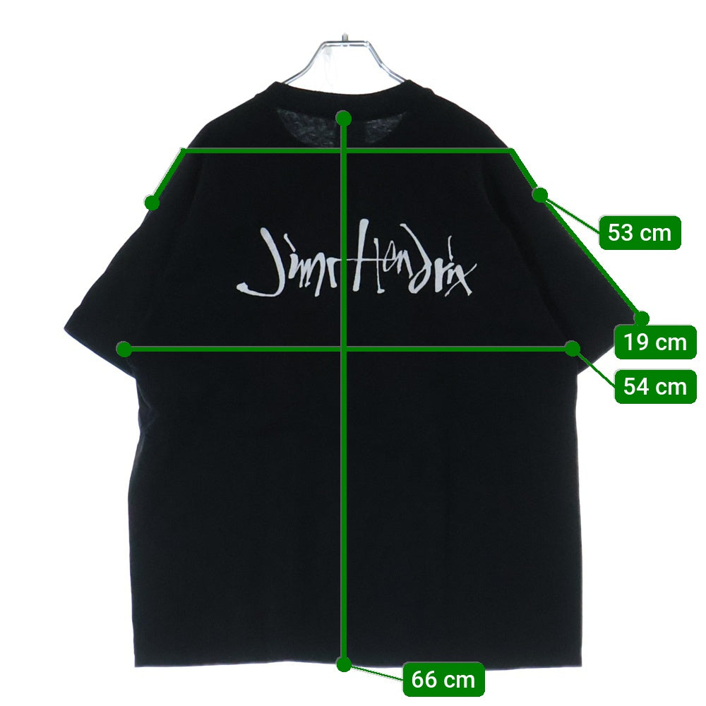 VINTAGE(ヴィンテージ) 90s JIMI HENDRIX ジ ミヘンドリクス 両面プリント 半袖Tシャツ カットソー ブラック