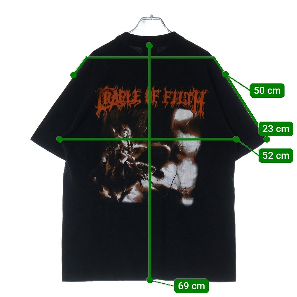 VINTAGE(ヴィンテージ) 00s CRADLE OF FILTH クレイドルオブフィルス 両面プリント 半袖Tシャツ カットソー ブラック