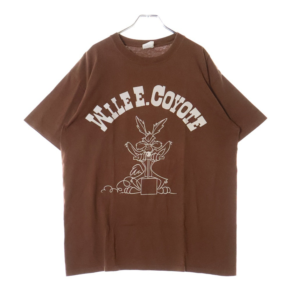 VINTAGE(ヴィンテージ) 00s LOONY TUNES WILE E COYOTE ワイリー コヨーテ 半袖Tシャツ カットソー ブラウン